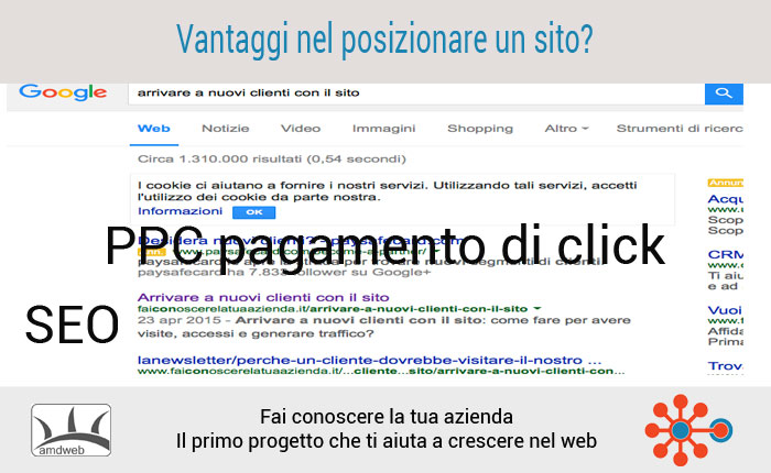 esempio dei vantaggi nel posizionare un sito