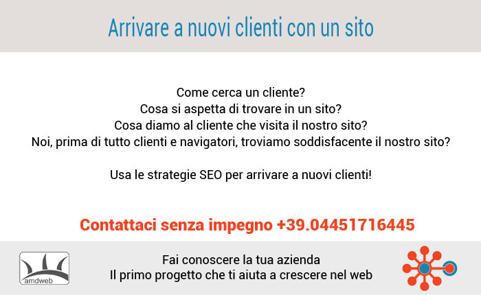 Arrivare a nuovi clienti con il sito, testi e immagini sono la nostra voce